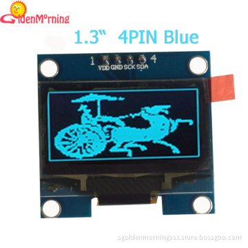 1.3-inch OLED Display Module with 128x64 Pixels Resolution, Blue Color